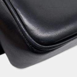 Pre Owned Chanel Cc Logo Chaintote Bag Black Lambskin