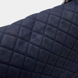 Pre Owned Chanel Boy Chanel Chain shoulder Bag Navy Caviar Leather Size 25