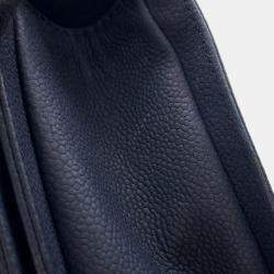 Pre Owned Chanel Boy Chanel Chain shoulder Bag Navy Caviar Leather Size 25