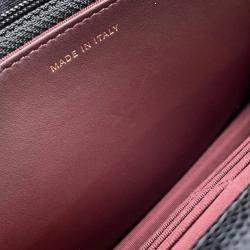 Pre Owned Chanel Matelasse Chain Wallet Black Caviar Leather