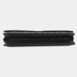 Pre Owned Chanel Matelasse Chain Wallet Black Caviar Leather