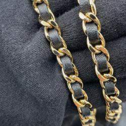 Pre Owned Chanel Matelasse Chain Wallet Black Lambskin