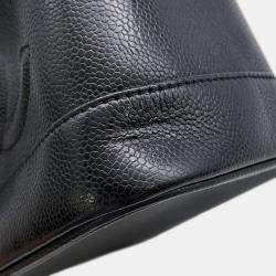 Pre Owned Chanel Vanity Bag Black Caviar Leather