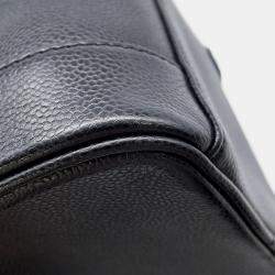 Pre Owned Chanel Vanity Bag Black Caviar Leather