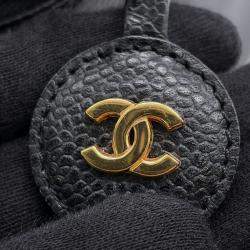 Pre Owned Chanel Vanity Bag Black Caviar Leather