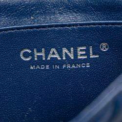 مملوكة مسبقًا Chanel Blue Mini Square Classic Lambskin Single Flap