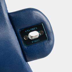 مملوكة مسبقًا Chanel Blue Mini Square Classic Lambskin Single Flap