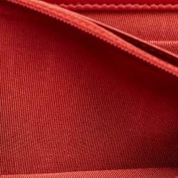 Pre Owned Chanel Red Quilted Leather Classic Wallet on Chain