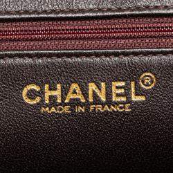 Pre Owned Chanel Burgundy Caviar Medallion Tote