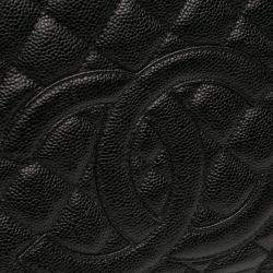 Pre Owned Chanel Black Caviar Grand Shopping Tote
