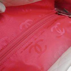Pre Owned Chanel White Calfskin Cambon Ligne Tote Handbag