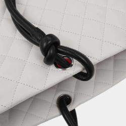 Pre Owned Chanel White Calfskin Cambon Ligne Tote Handbag