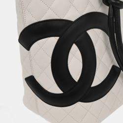 Pre Owned Chanel White Calfskin Cambon Ligne Tote Handbag