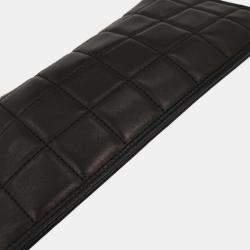 Pre Owned Chanel Black Lambskin Choco Bar Chain Handbag