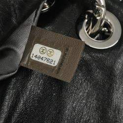 Pre Owned Chanel Black Lambskin Shoulder Bag