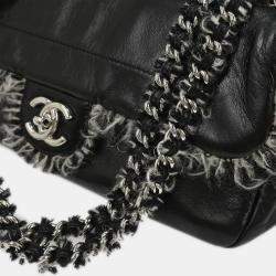 Pre Owned Chanel Black Lambskin Shoulder Bag