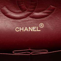 Pre Owned Chanel Black Medium Classic Lambskin Double Flap