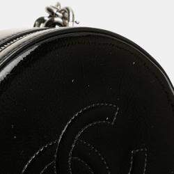 Pre Owned Chanel Black Patent Round As Earth Bag