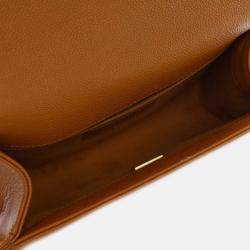 Pre Owned Chanel Brown Small Quilted Caviar Boy Flap
