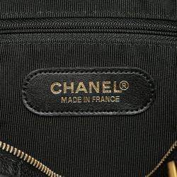 Pre Owned Chanel Black CC Caviar Boston Bag