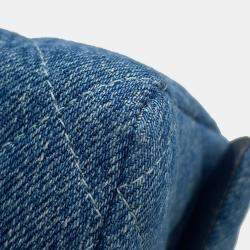 Pre Owned Chanel Flap Gradient Denim Blue Shoulder Bags