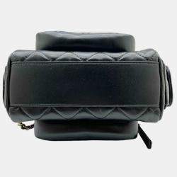 Pre Owned Chanel CC Multipocket Black Leather Camera Case