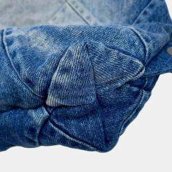 مملوكة مسبقًا حقيبة ظهر شانيل توب هاندل دينيم مبطن أزرق 22