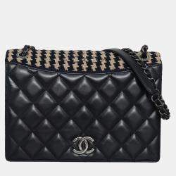 Pre Owned Chanel Quilted Ballerine Tweed Flap Bag