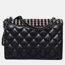 Pre Owned Chanel Quilted Ballerine Tweed Flap Bag