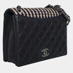Pre Owned Chanel Quilted Ballerine Tweed Flap Bag