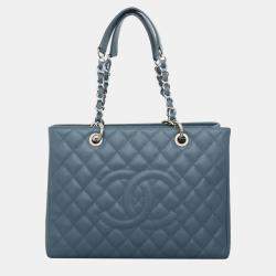 Pre Owned Chanel Caviar Quilted Grand Shopping Tote GST