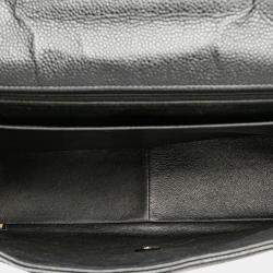 Pre Owned Chanel Black Jumbo Classic Caviar Single Flap