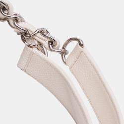 Pre Owned Chanel White Caviar Grand Shopping Tote XL