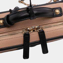 Pre Owned Chanel Brown Small Caviar CC Filigree Vanity Case