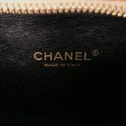 Pre Owned Chanel Brown Small Caviar CC Filigree Vanity Case