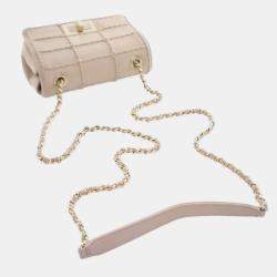 Pre Owned Chanel Brown Mini Reissue 2.55 Iridescent Lambskin Stitched Single Flap