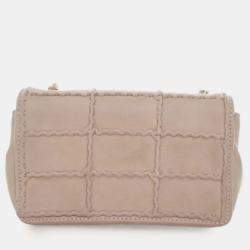 Pre Owned Chanel Brown Mini Reissue 2.55 Iridescent Lambskin Stitched Single Flap