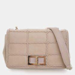 Pre Owned Chanel Brown Mini Reissue 2.55 Iridescent Lambskin Stitched Single Flap