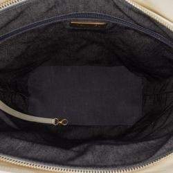 Pre Owned Chanel White Crumpled Calfskin En Vogue Rope Satchel