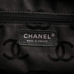 Pre Owned Chanel Brown Large Quilted Lambskin Cambon Ligne Tote