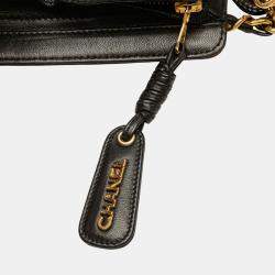 Pre Owned Chanel Brown CC Lambskin Chain Tote