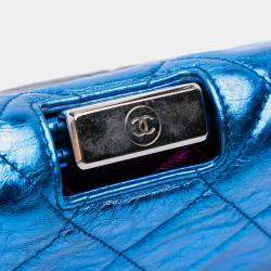 Pre Owned Chanel Multicolor Multicolor Metallic Quilted Calfskin Modern Chain Flap Frame Bag