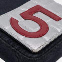 Pre Owned Chanel Multicolor Multicolor Canvas and Leather No.5 Flap