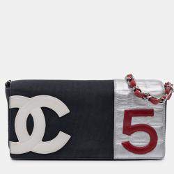 Pre Owned Chanel Multicolor Multicolor Canvas and Leather No.5 Flap