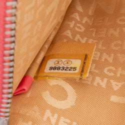 Pre Owned Chanel Pink Lambskin Precious Symbols Pochette