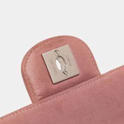 Pre Owned Chanel Pink New Travel Line Nylon East West Flap