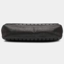 Pre Owned Chanel Black Chocolate Bar Iridescent Calfskin Bubble Flap