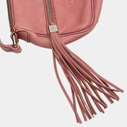 Pre Owned Chanel Pink Calfskin LAX Front Pocket Shoulder Bag