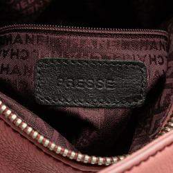 Pre Owned Chanel Pink Calfskin LAX Front Pocket Shoulder Bag