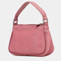 Pre Owned Chanel Pink Calfskin LAX Front Pocket Shoulder Bag